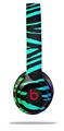 WraptorSkinz Skin Decal Wrap compatible with Beats Solo 2 and Solo 3 Wireless Headphones Rainbow Zebra (HEADPHONES NOT INCLUDED)