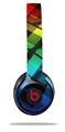 WraptorSkinz Skin Decal Wrap compatible with Beats Solo 2 and Solo 3 Wireless Headphones Rainbow Plaid (HEADPHONES NOT INCLUDED)
