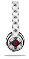 WraptorSkinz Skin Decal Wrap compatible with Beats Solo 2 and Solo 3 Wireless Headphones Kearas Daisies Black on White (HEADPHONES NOT INCLUDED)