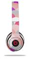 WraptorSkinz Skin Decal Wrap compatible with Beats Solo 2 and Solo 3 Wireless Headphones Brushed Circles Pink (HEADPHONES NOT INCLUDED)