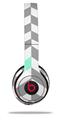WraptorSkinz Skin Decal Wrap compatible with Beats Solo 2 and Solo 3 Wireless Headphones Chevrons Gray And Seafoam (HEADPHONES NOT INCLUDED)