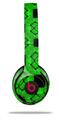 WraptorSkinz Skin Decal Wrap compatible with Beats Solo 2 and Solo 3 Wireless Headphones Criss Cross Green (HEADPHONES NOT INCLUDED)