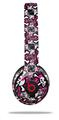 WraptorSkinz Skin Decal Wrap compatible with Beats Solo 2 and Solo 3 Wireless Headphones Splatter Girly Skull Pink (HEADPHONES NOT INCLUDED)