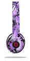 WraptorSkinz Skin Decal Wrap compatible with Beats Solo 2 and Solo 3 Wireless Headphones Scene Kid Sketches Purple (HEADPHONES NOT INCLUDED)