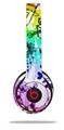 WraptorSkinz Skin Decal Wrap compatible with Beats Solo 2 and Solo 3 Wireless Headphones Scene Kid Sketches Rainbow (HEADPHONES NOT INCLUDED)