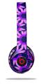 WraptorSkinz Skin Decal Wrap compatible with Beats Solo 2 and Solo 3 Wireless Headphones Daisies Purple (HEADPHONES NOT INCLUDED)