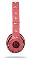 WraptorSkinz Skin Decal Wrap compatible with Beats Solo 2 and Solo 3 Wireless Headphones Paper Planes Coral (HEADPHONES NOT INCLUDED)
