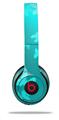 WraptorSkinz Skin Decal Wrap compatible with Beats Solo 2 and Solo 3 Wireless Headphones Bokeh Butterflies Neon Teal (HEADPHONES NOT INCLUDED)