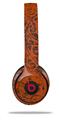 WraptorSkinz Skin Decal Wrap compatible with Beats Solo 2 and Solo 3 Wireless Headphones Folder Doodles Burnt Orange (HEADPHONES NOT INCLUDED)