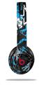 WraptorSkinz Skin Decal Wrap compatible with Beats Solo 2 and Solo 3 Wireless Headphones Baja 0003 Neon Blue (HEADPHONES NOT INCLUDED)