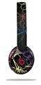 WraptorSkinz Skin Decal Wrap compatible with Beats Solo 2 and Solo 3 Wireless Headphones Kearas Flowers on Black (HEADPHONES NOT INCLUDED)