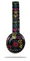 WraptorSkinz Skin Decal Wrap compatible with Beats Solo 2 and Solo 3 Wireless Headphones Kearas Hearts Black (HEADPHONES NOT INCLUDED)