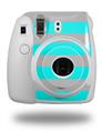 WraptorSkinz Skin Decal Wrap compatible with Fujifilm Mini 8 Camera Psycho Stripes Neon Teal and Gray (CAMERA NOT INCLUDED)