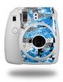 WraptorSkinz Skin Decal Wrap compatible with Fujifilm Mini 8 Camera Checker Skull Splatter Blue (CAMERA NOT INCLUDED)