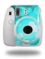 WraptorSkinz Skin Decal Wrap compatible with Fujifilm Mini 8 Camera Bokeh Hex Neon Teal (CAMERA NOT INCLUDED)