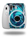 WraptorSkinz Skin Decal Wrap compatible with Fujifilm Mini 8 Camera Liquid Metal Chrome Neon Blue (CAMERA NOT INCLUDED)