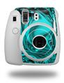 WraptorSkinz Skin Decal Wrap compatible with Fujifilm Mini 8 Camera Liquid Metal Chrome Neon Teal (CAMERA NOT INCLUDED)