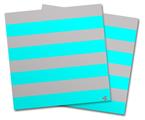WraptorSkinz Vinyl Craft Cutter Designer 12x12 Sheets Psycho Stripes Neon Teal and Gray - 2 Pack