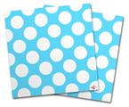 WraptorSkinz Vinyl Craft Cutter Designer 12x12 Sheets Kearas Polka Dots White And Blue - 2 Pack