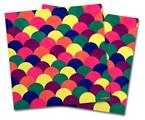 WraptorSkinz Vinyl Craft Cutter Designer 12x12 Sheets Brushed Cirlces Multi Dark - 2 Pack