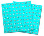 WraptorSkinz Vinyl Craft Cutter Designer 12x12 Sheets Paper Planes Neon Teal - 2 Pack