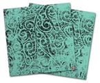 WraptorSkinz Vinyl Craft Cutter Designer 12x12 Sheets Folder Doodles Seafoam Green - 2 Pack