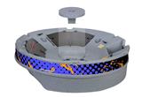 Halftone Splatter Orange Blue - Vinyl Skin Partial Wrap Graphic fits Top Half of Ultraskiff 360 (ULTRASKIFF NOT INCLUDED)