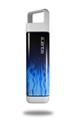 Skin Decal Wrap for Clean Bottle Square Titan Plastic 25oz Fire Flames Blue (BOTTLE NOT INCLUDED)