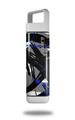 Skin Decal Wrap for Clean Bottle Square Titan Plastic 25oz Abstract 02 Blue (BOTTLE NOT INCLUDED)
