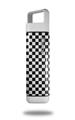 Skin Decal Wrap for Clean Bottle Square Titan Plastic 25oz Checkered Canvas Black and White (BOTTLE NOT INCLUDED)