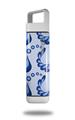 Skin Decal Wrap for Clean Bottle Square Titan Plastic 25oz Petals Blue (BOTTLE NOT INCLUDED)