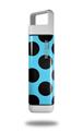 Skin Decal Wrap for Clean Bottle Square Titan Plastic 25oz Kearas Polka Dots Black And Blue (BOTTLE NOT INCLUDED)