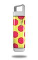 Skin Decal Wrap for Clean Bottle Square Titan Plastic 25oz Kearas Polka Dots Pink And Yellow (BOTTLE NOT INCLUDED)