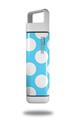 Skin Decal Wrap for Clean Bottle Square Titan Plastic 25oz Kearas Polka Dots White And Blue (BOTTLE NOT INCLUDED)