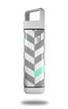 Skin Decal Wrap for Clean Bottle Square Titan Plastic 25oz Chevrons Gray And Seafoam (BOTTLE NOT INCLUDED)