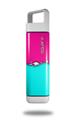 Skin Decal Wrap for Clean Bottle Square Titan Plastic 25oz Ripped Colors Hot Pink Neon Teal (BOTTLE NOT INCLUDED)
