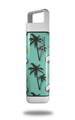 Skin Decal Wrap for Clean Bottle Square Titan Plastic 25oz Coconuts Palm Trees and Bananas Seafoam Green (BOTTLE NOT INCLUDED)