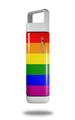 Skin Decal Wrap for Clean Bottle Square Titan Plastic 25oz Rainbow Stripes (BOTTLE NOT INCLUDED)