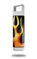 Skin Decal Wrap for Clean Bottle Square Titan Plastic 25oz Metal Flames (BOTTLE NOT INCLUDED)