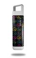Skin Decal Wrap for Clean Bottle Square Titan Plastic 25oz Kearas Peace Signs Black (BOTTLE NOT INCLUDED)