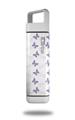 Skin Decal Wrap for Clean Bottle Square Titan Plastic 25oz Pastel Butterflies Purple on White (BOTTLE NOT INCLUDED)