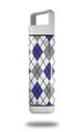 Skin Decal Wrap for Clean Bottle Square Titan Plastic 25oz Argyle Blue and Gray (BOTTLE NOT INCLUDED)