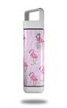 Skin Decal Wrap for Clean Bottle Square Titan Plastic 25oz Flamingos on Pink (BOTTLE NOT INCLUDED)