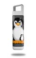 Skin Decal Wrap for Clean Bottle Square Titan Plastic 25oz Penguins on Black (BOTTLE NOT INCLUDED)
