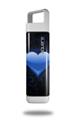 Skin Decal Wrap for Clean Bottle Square Titan Plastic 25oz Glass Heart Grunge Blue (BOTTLE NOT INCLUDED)