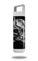Skin Decal Wrap for Clean Bottle Square Titan Plastic 25oz Chrome Skull on Black (BOTTLE NOT INCLUDED)