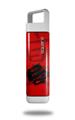 Skin Decal Wrap for Clean Bottle Square Titan Plastic 25oz Oriental Dragon Black on Red (BOTTLE NOT INCLUDED)
