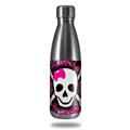 Skin Decal Wrap for RTIC Water Bottle 17oz Splatter Girly Skull (BOTTLE NOT INCLUDED)