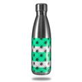 Skin Decal Wrap for RTIC Water Bottle 17oz Kearas Daisies Stripe Sea Foam (BOTTLE NOT INCLUDED)