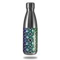 Skin Decal Wrap for RTIC Water Bottle 17oz Splatter Girly Skull Rainbow (BOTTLE NOT INCLUDED)